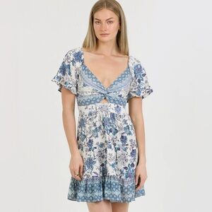 White And Blue White Angie Floral Dress for Sale up to 90% Off: Poshmark
